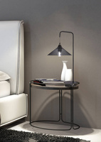 Lampka nocna Kiruna Ledea metalowa czarna nowoczesna E27