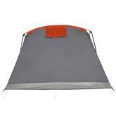 vidaXL Namiot rodzinny, tunel, 10-os., szaro-pomarańczowy wodoszczelny