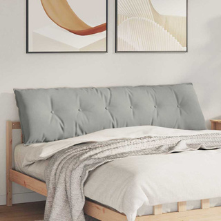 Poduszka na plecy Jasnoszary 180 x 50 cm Tkanina mikrofibrowa