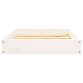 vidaXL Legowisko dla psa, białe, 61,5x49x9 cm, lite drewno sosnowe