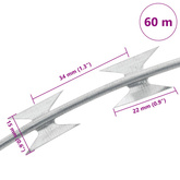 Drut Concertina BTO-22 ze spinaczami, galwanizowana stal, 60 m