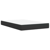 Łóżko Box Spring z materacem i LED Czarny 120 x 190 cm tkanina