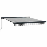 Zwijana markiza, antracytowo-biała, 3x2,5m, tkanina i aluminium