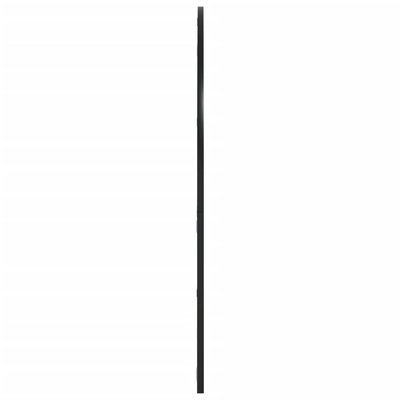 vidaXL Lustro ścienne, czarne, 100x90 cm, zakończone łukiem, żelazo