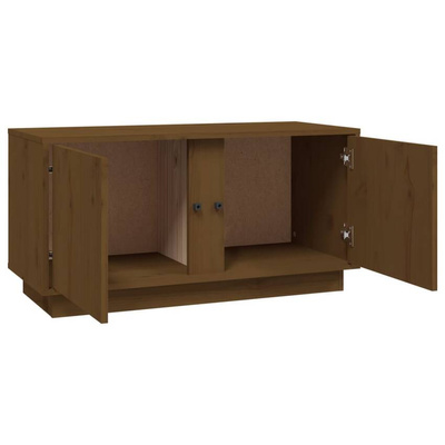 vidaXL Szafka pod TV, miodowy brąz, 80x35x40,5 cm, lite drewno sosnowe