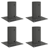 Okrągły kotwicy gruntowej 4 pcs antracytowy 15 x 15 x 15 cm