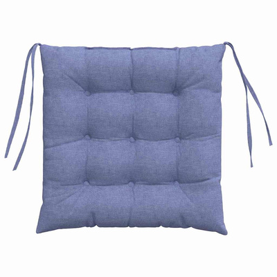 Poduszki na siedziska 4 pcs Niebieski dżins 40 x 40 x 6 cm