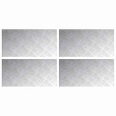 Stopień Prostokątny 4 pcs Srebrny 60 x 30 cm Aluminium