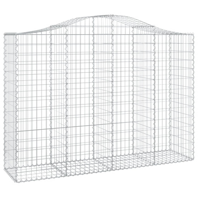 Kosze gabionowe, 10 szt, 200x50x140/160cm, galwanizowane żelazo