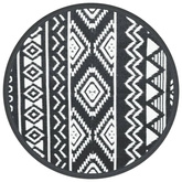 Dywan na zewnątrz, czarny, ?120 cm, PP vidaXL