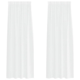 Firany Voile z zasłonami 2 pcs Biały 260 x 140 cm Poliester