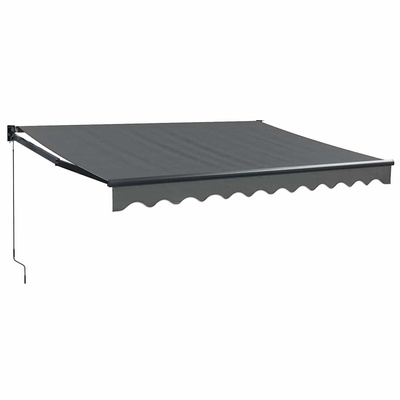 Zwijana markiza, antracytowa, 3,5x2,5 m, tkanina i aluminium
