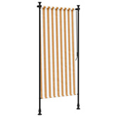 vidaXL Roleta zewnętrzna, pomarańczowo-biała, 100x270 cm
