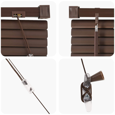 Żaluzja wenecka Ciemnobrązowy ze wzorem 213 x 140 cm 25 mm PVC