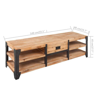 vidaXL Szafka pod TV z drewna akacjowego, 140x40x45 cm