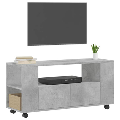 vidaXL Szafka pod TV, szarość betonu, 102x34,5x43 cm
