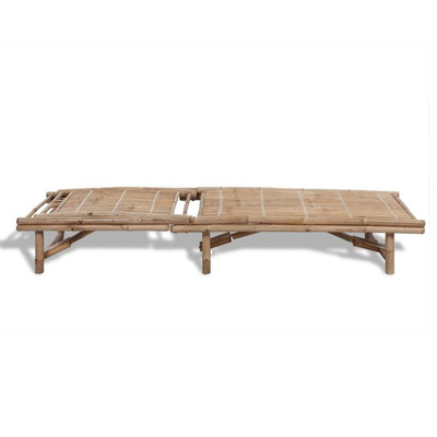 vidaXL Leżak plażowy, bambusowy