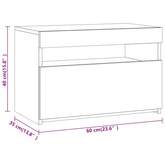 vidaXL Szafka pod TV z oświetleniem LED, przydymiony dąb, 60x35x40 cm