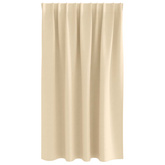 Firany blackout z kółkami 2 pcs Kremowy 140 x 140 cm Poliester