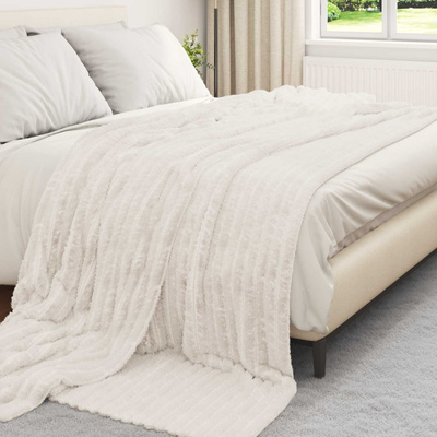 Koce narzutowe 6 pcs Kremowy 240 x 220 cm Polar
