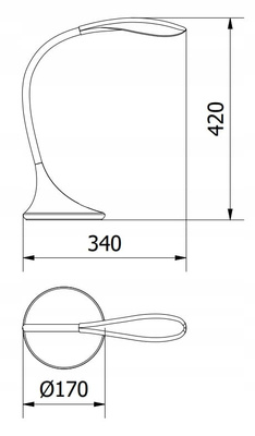 Lampka biurkowa GHALLEY 500lm ściemnialna biała