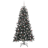 Sztuczna choinka z podstawą Zielony 210 cm PVC, plastik i stal