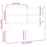 Metalowe wymienne wezgłowie, białe, 120 cm