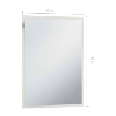 vidaXL Ścienne lustro łazienkowe z LED, 60 x 80 cm