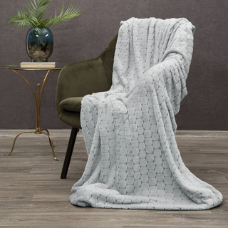 Koc Zoe srebrny 150x200