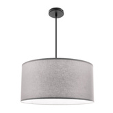 Lampa wisząca z abażurem Shanti szary abażur do sypialni