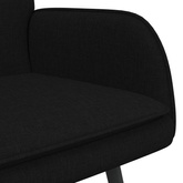 Sofa dwuosobowa Czarny 115 x 61 x 87 cm tkanina