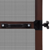 Moskitiera na drzwi z brązową ramą, 100 x 215 cm