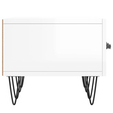 vidaXL Szafka pod TV, wysoki połysk, biała, 150x36x30 cm