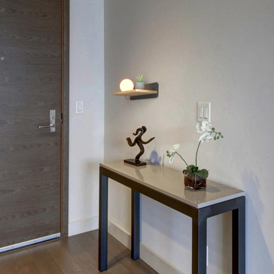 Lampka Nocna Kinkiet USB ze szkalną kulą G9 Abruzzo Bardi