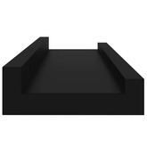 vidaXL Półki ścienne, 4 szt., czarne, 40x9x3 cm