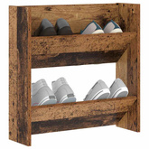 Szafka na buty z półką Stare drewno 60 x 18 x 60 cm