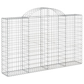 Kosze gabionowe, 12 szt, 200x30x120/140cm, galwanizowane żelazo