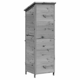 Shed ogrodowy Szary 59,5 x 56 x 176,5 cm Drewno Świerkowe