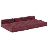 Modularna jednostka sofy 4 pcs Bordowy tkanina