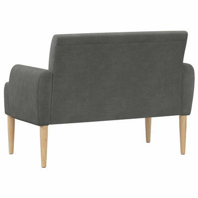 Sofa dwuosobowa z guzikowym pikowaniem ciemnoszary