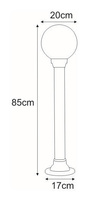 Lampa ogrodowa stojąca K-ML-OGROD 200 0.6 KL. PRYZMAT z serii ASTRID