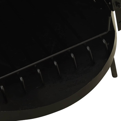 Piecyk ogrodowy z pogrzebaczem, 38x38x122 cm, stalowy