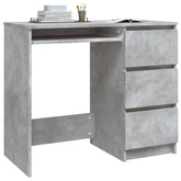 vidaXL Biurko, szarość betonu, 90x45x76 cm, materiał drewnopochodny