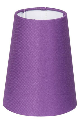 Abażur fioletowy stożek 15x12,5cm E14 tkanina/PCV Cone Candellux 77-10575