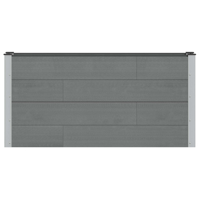 Podniesiona rabata ogrodowa Szary 150 x 30 x 72 cm