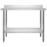 Kuchenny stół roboczy z rantem, 120x60x93 cm, stal nierdzewna