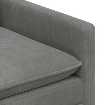 Sofa ciemnoszary 196 x 81 x 87,5 cm Welur