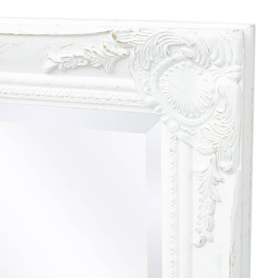 vidaXL Lustro ścienne w stylu barokowym, 120x60 cm, białe
