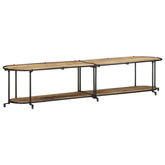 Szafka pod TV, 200x42x40 cm, lite surowe drewno mango