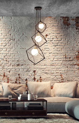 Lampa wisząca czarno-złota 3xG9 Weert Ledea 50103047